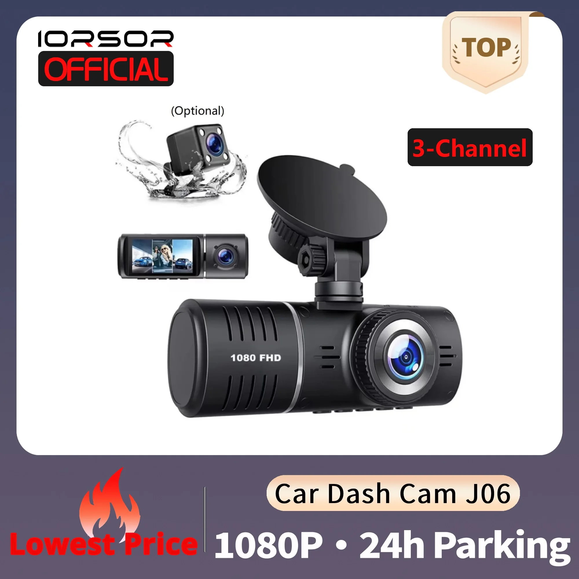 

Dash Cam for Cars 3 Camara Para Vehiculo Front and Rear Night Vision Dashcam Car Dvrs 24h Monitor Kamera Samochodowa Rejestrator