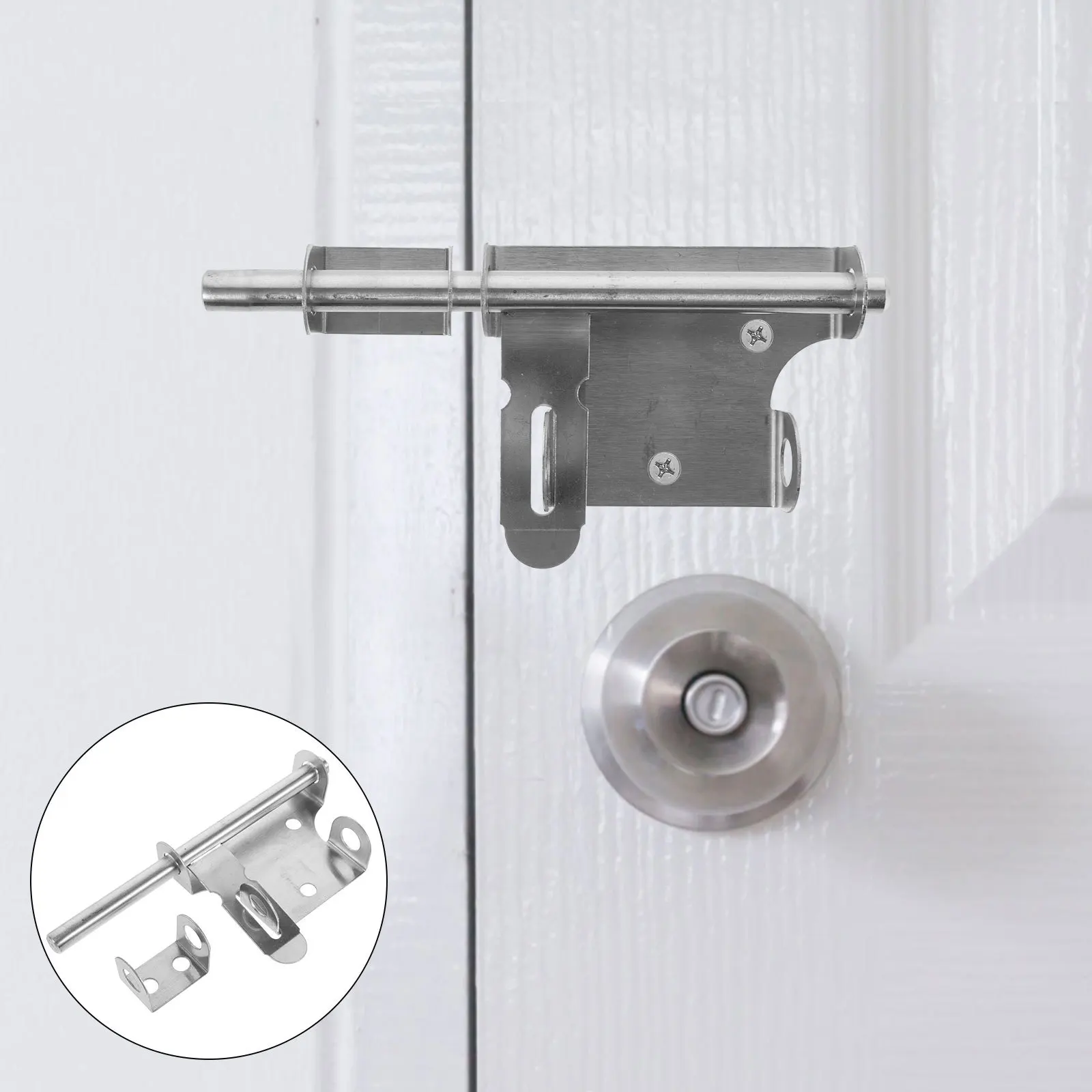 

Stainless Steel Slide Bolt Latch Replacement Security Door Latch For Bathroom Bedroom Cabinet Cupboard Furniture Wardrobe Door