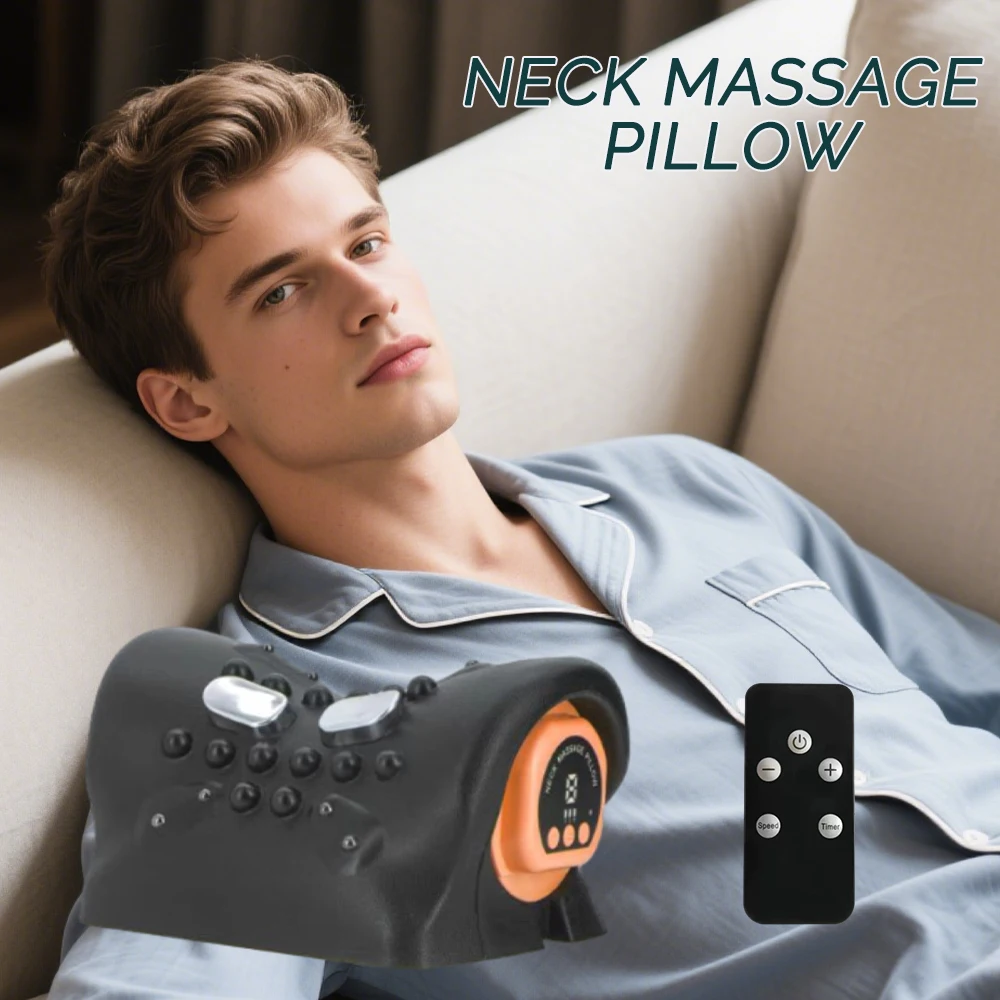 

Electric Neck Massager EMS Cervical Spine Stretch Massage Pillow High-frequency Vibration Neck Cervical Acupoint Massage Machine