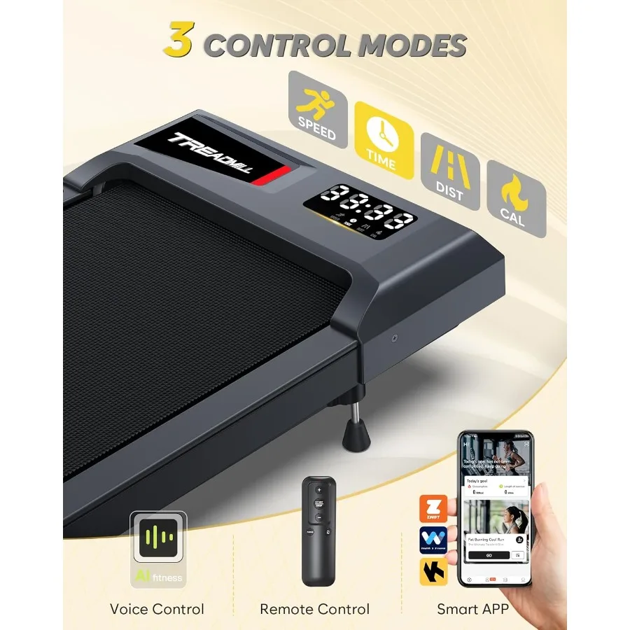 جهاز مشي محمول تحت المكتب للاستخدام المنزلي والمكتبي مع 10 منحدر يدعم ما يصل إلى 320 رطلًا وسرعة قابلة للتعديل والميل عبر أ