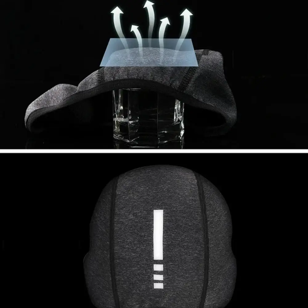 

Fleece Winter Cycling Cap Warm Small Hat Motocycle Riding Hat Black/Grey Windproof Cycling Headwear Skiing