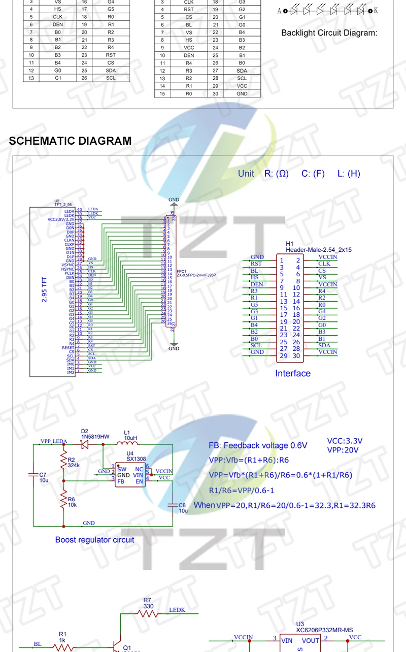 TZT 2,95 Zoll TFT LCD Modul 360x640 ST7701 SPI RGB Schnittstelle Displaybildschirm 3,3V 5V für Raspberry Pi – Detail 2