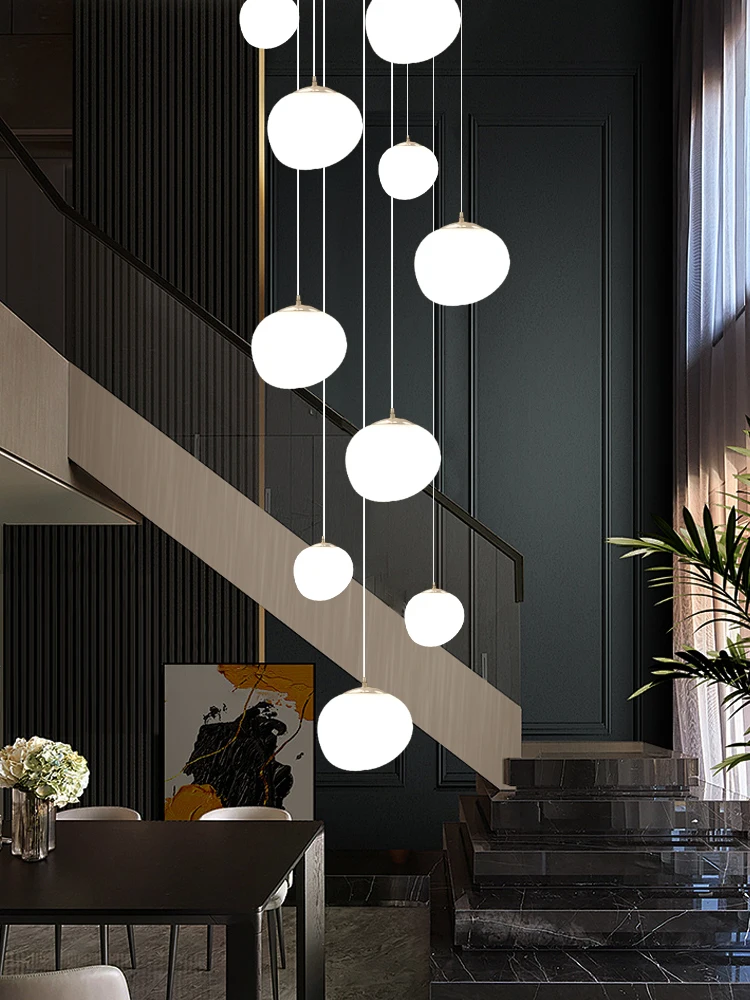 

Stair Chandelier Modern Pendant Light Modern Ceiling Hanging Lamp For Home Living Room Hotel Chandelier Stair Ceiling Light.