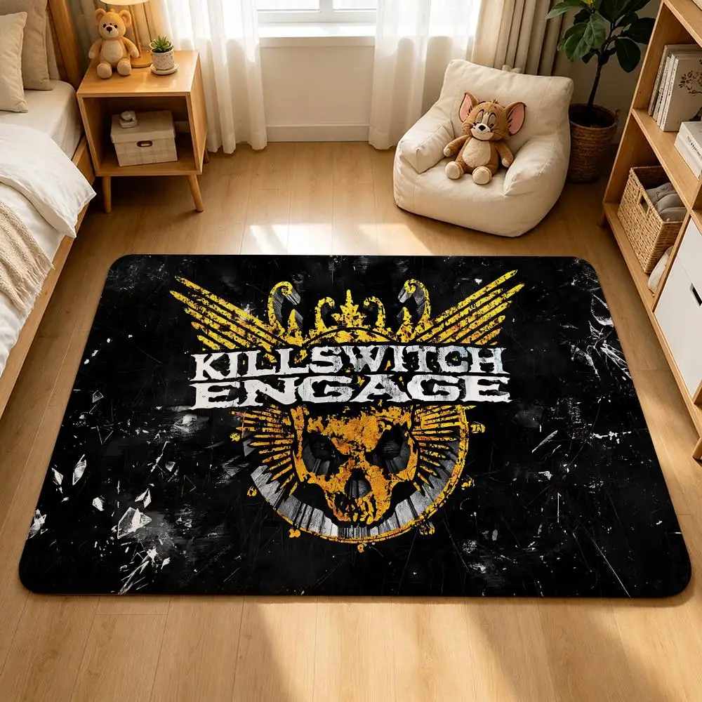 Band-Killswitch EngageS Floor Mat Shower Foot Mat, Bedside Carpet, Entrance Absorbent Doormat, Soft Non-Slip