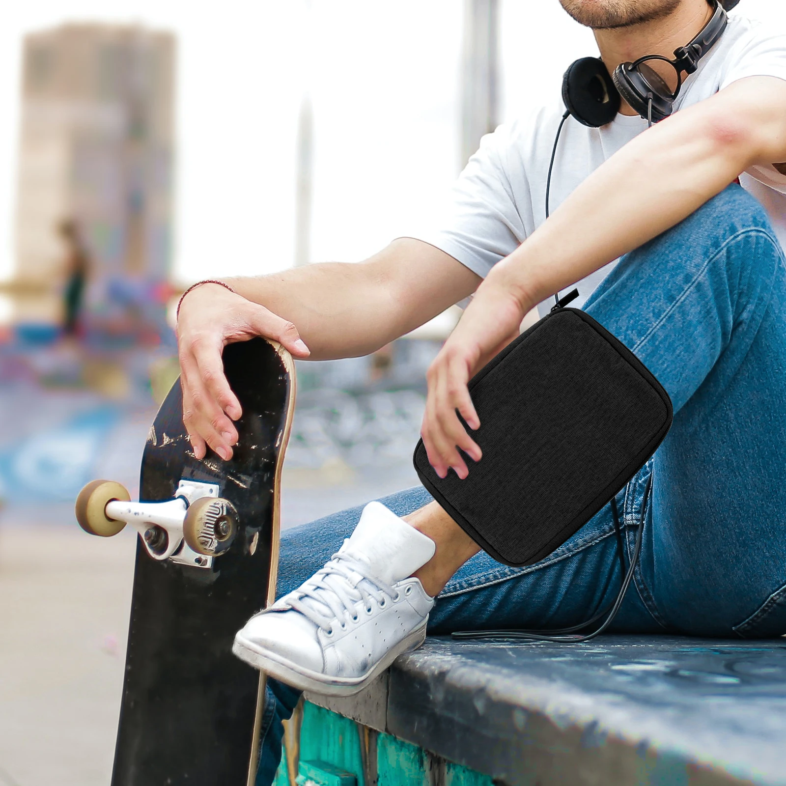 

Watch ganizer Pouch Belt Case Travel Adjustable Watchb ganizer Bag Accessories Black Watchstrap Holder Durability