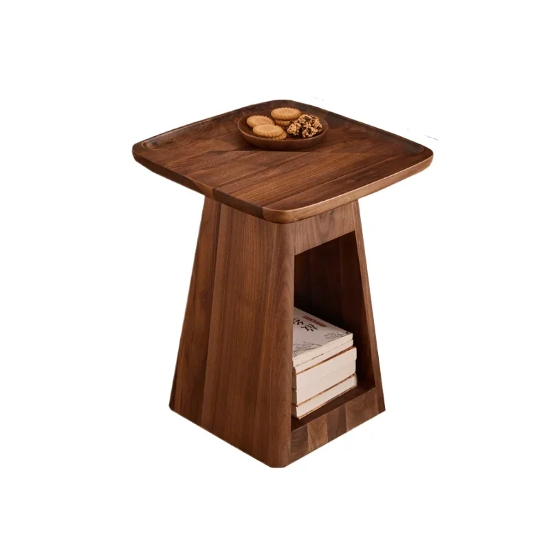 

North American black walnut sofa edge few log casual small coffee table modern simple living room corner few