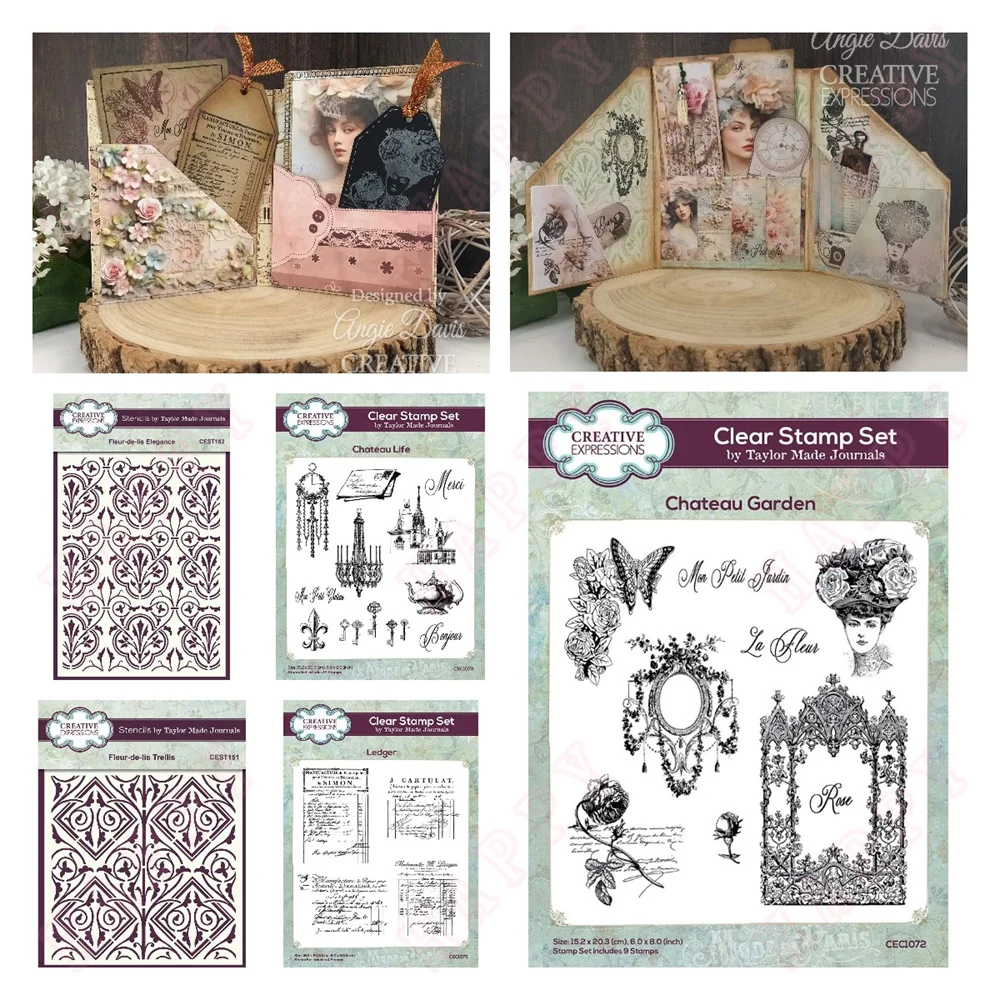 

Chateau Life Cutting Dies Stamps Stencil Scrapbook Diary Decoration Stencil Victorian Garden Elegance Ledger Decoration New2024