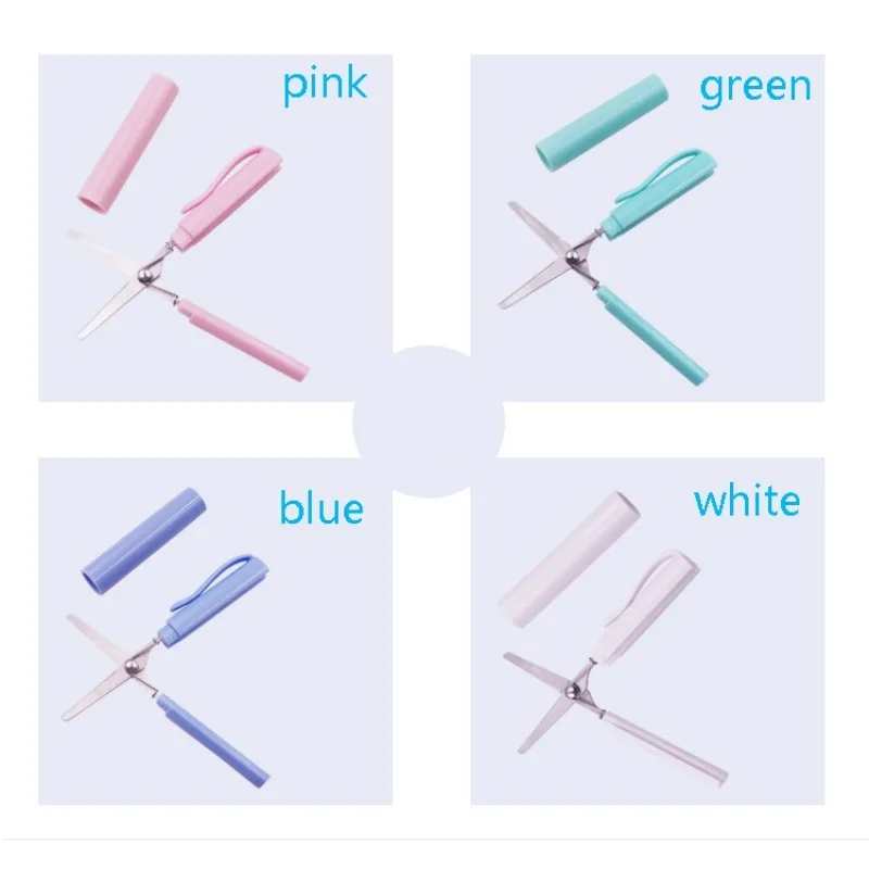 مقص القلم القرطاسية الإبداعية البسيطة للطي طالب الفن مقص غطاء القلم طالب ورقة قطع مقص #2