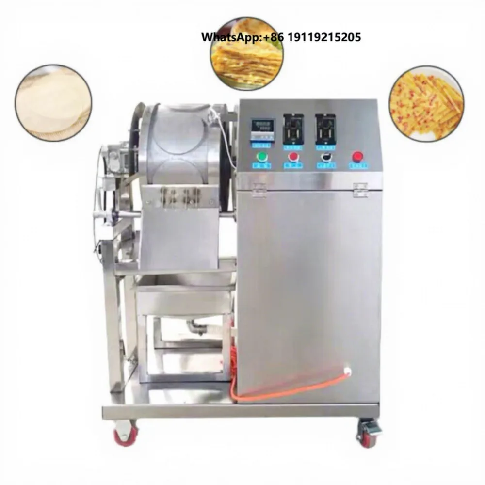 Chapati Roti Flat Pancake and Tortilla Making Machine Pneumatic Dough Press for Roasted Duck Bread Baking Crepe Maker