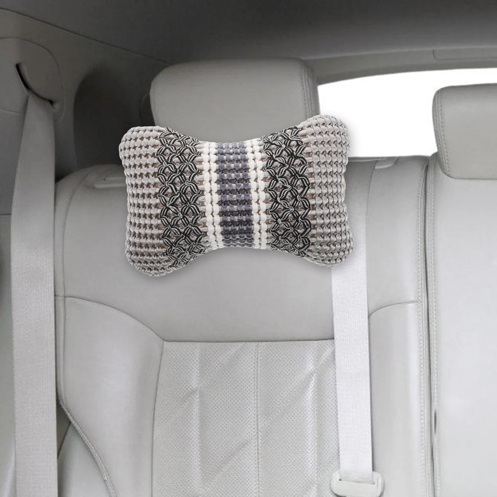 

Pair Car Neck Pillow Cooling Ventilated Headrest Lumbar Rest Automotive Seat Cushions Sleep Recliner Vehicle Accessories Easy