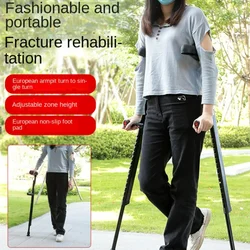 Adjustable Multi-Purpose Rehabilitation Crutches, Dual Non-Slip Portable Cane, Fracture Support Walker for Youth & Adults