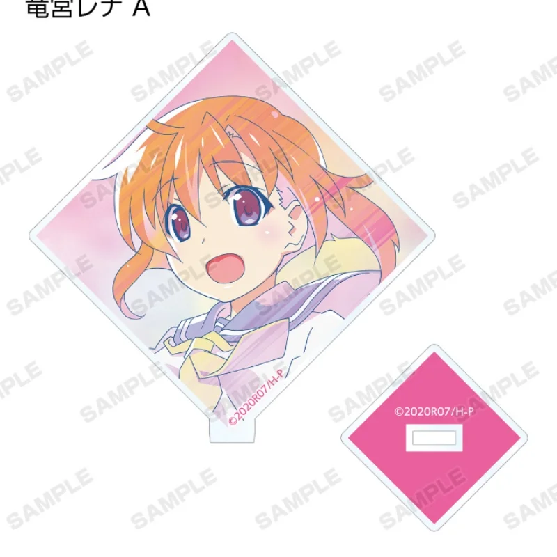 Anime Higurashi When They Cry Keiichi Maebara rectangle Acrylic Stand Model Plate Keychains Desktop Ornament Fans Gifts view 4