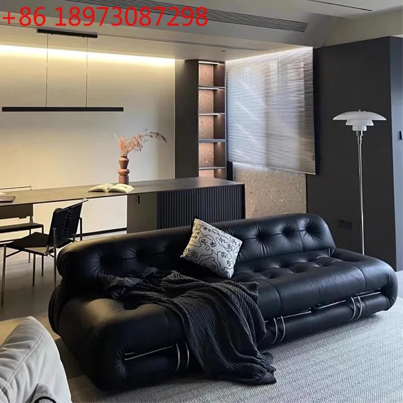 

Medieval style large sofa living room small apartment design French sofa chair combination