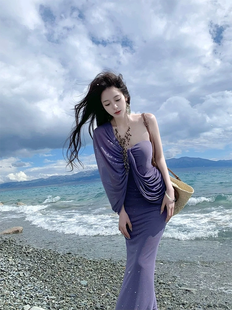 فساتين نسائية للزواج بأكمام قصيرة للاحتفال بعيد الميلاد وحفلات العيد وحفلات الولائم وحفلات الاستقبال وحفلات السهرة والسجادة الحمراء المثير #2