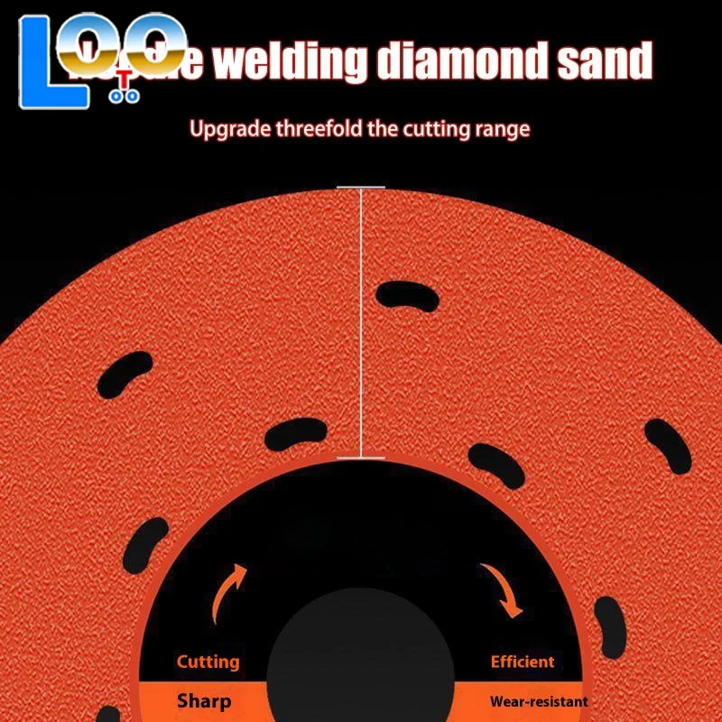 Dischi abrasivi da taglio da 4 pollici 100 mm Lama per sega brasata sotto vuoto Lama per smerigliatrice per piastrelle per tubi in metallo, legno, PVC