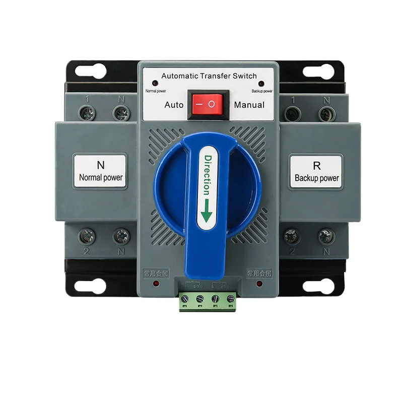 ATS Automatic transfer switch 2P 63A 220V 110V  Dual Power Manual Changeover Switch Miniature Circuit Breaker
