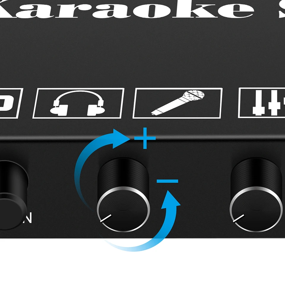 HDMI Karaoke Sound Mixer with Wireless Microphone Support BluetoothV5.0 Karaoke Mixer System with HDMI Optical Toslink AUX Out