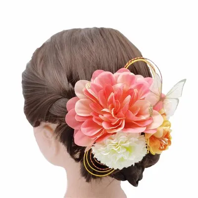 

Kimono Handmade Headdress Wabi-sabi Butterfly Hair Head FlowerOrnaments Hair Clip Hanbok Accessories Tassel Side Clip Japanese