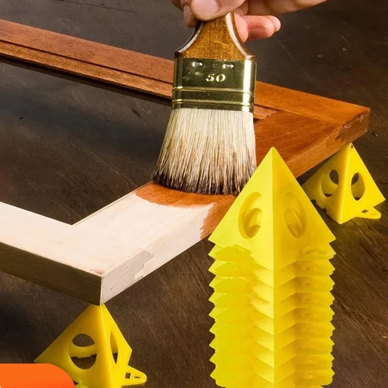 10/20Pcs Plastics Pyramid Stands Kit Mini Triangle Stands Paint Tool Triangle Paint Pads Feet Woodworking Carpenter Paint Pads