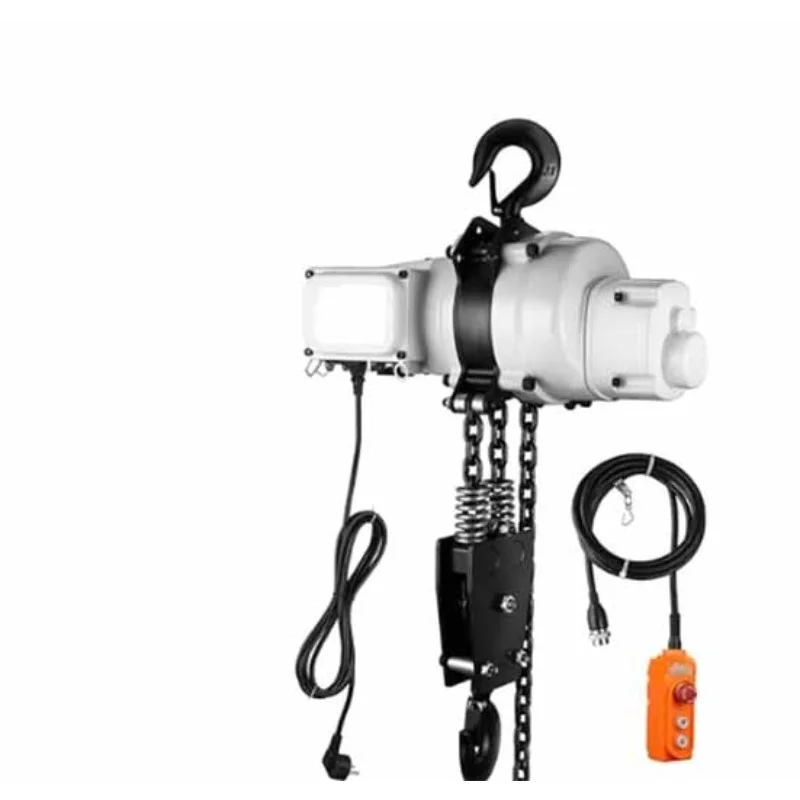 New 1-ton 110V 10ft lifting height 380V single-phase electric chain bridge crane with 360 ° rotatable carburizing double hook