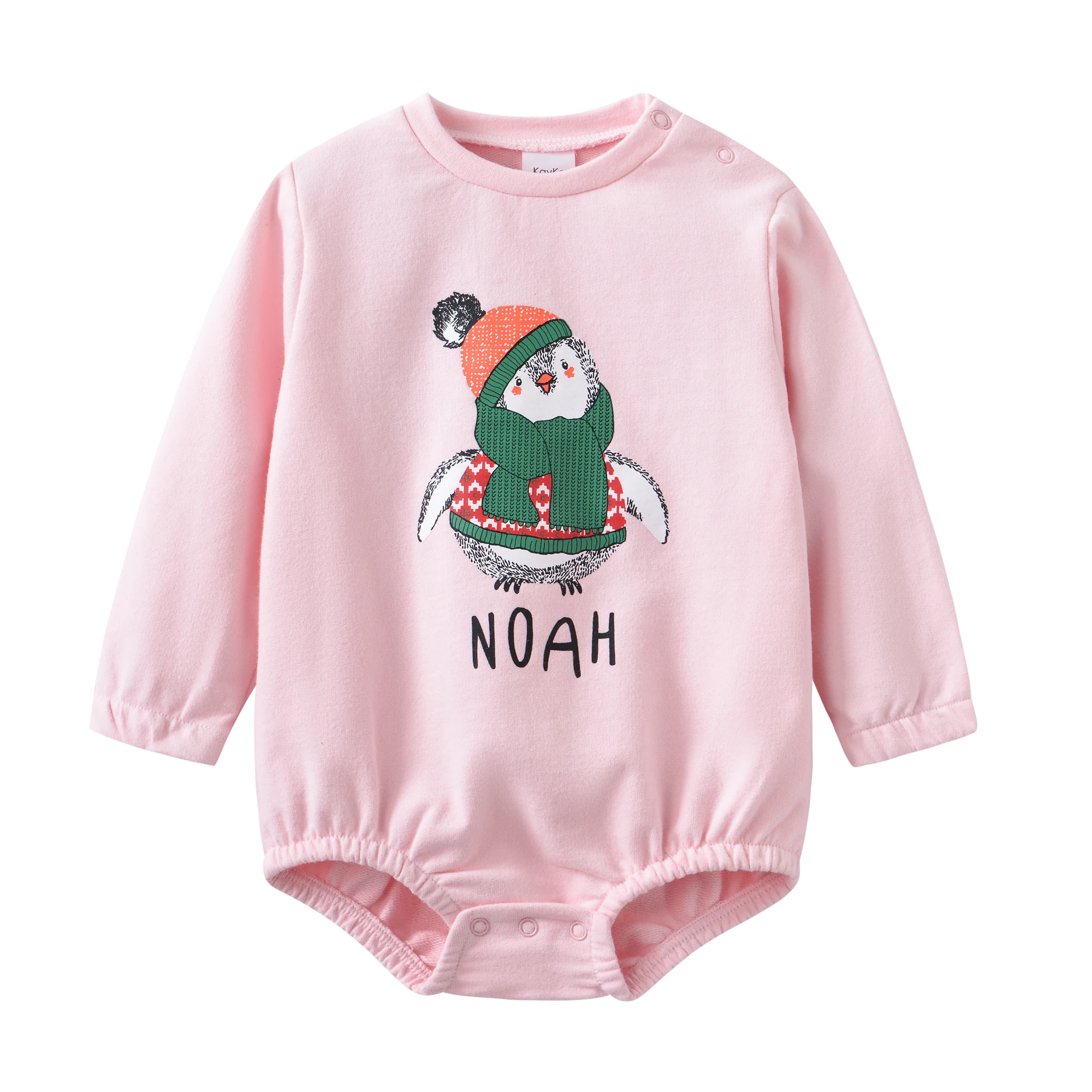 ملابس الطفل الخريف الشتاء للجنسين الدافئة ارتداءها الوليد الكرتون طباعة طويلة الأكمام سميكة مقياس السمك هيكل النسيج بذلة #2