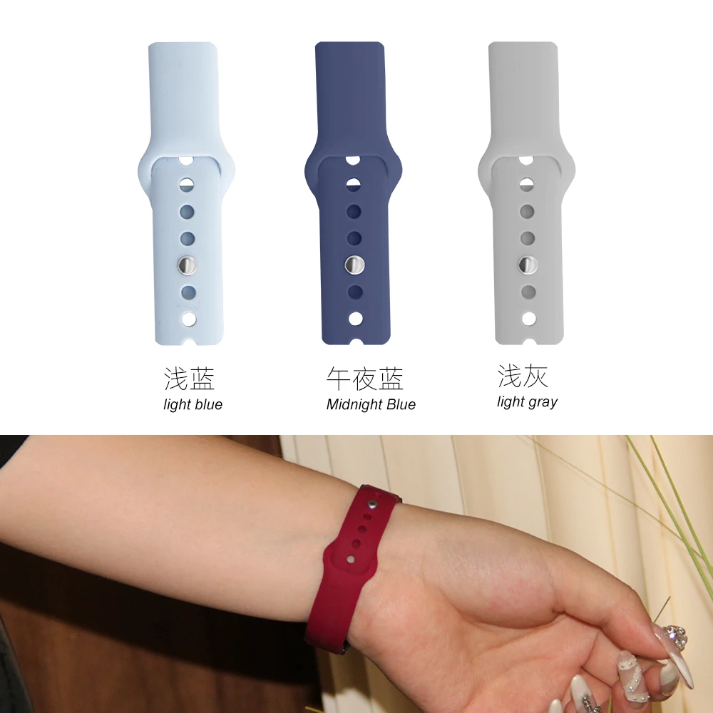 Quick Release Watch Strap For Honor Smart Band 5 4 Bracelet Reverse buckle Sweatproof Silicone Smart Watch Band For Men Women