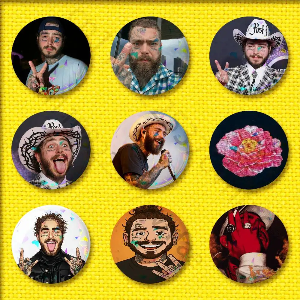 

P-Post M-MaloneS Tribute to Nirvana Badge For 32mm 25mm 75mm 44mm 58mm Round Pin Brooch Insignia Cover Backpack