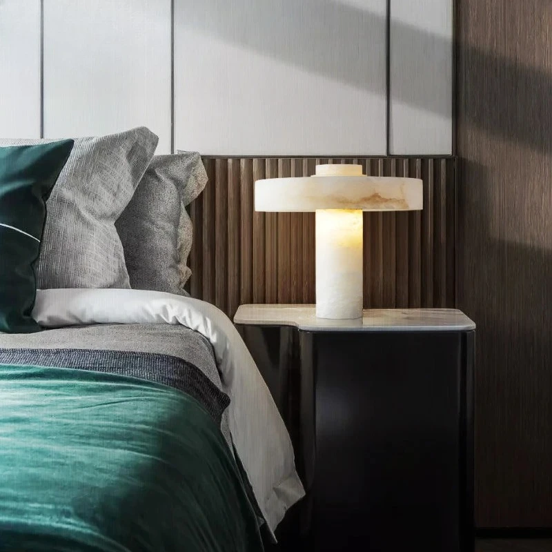 Modern minimalist design Spanish marble copper table lamp living room bedroom bedside lamp