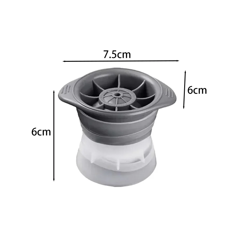 

Quick Freeze Silicone Ice Hockey Mold, Vertical Round Ice Cube Maker, Bar Whiskey Spherical Ice Mold Machine