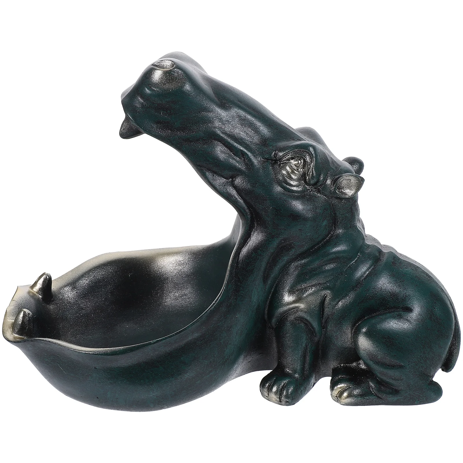 

Desktop Storage Tray Statues For Home Decor Hippo Key Organizer Candy Bowl For Office Home Decor Sundries Holder