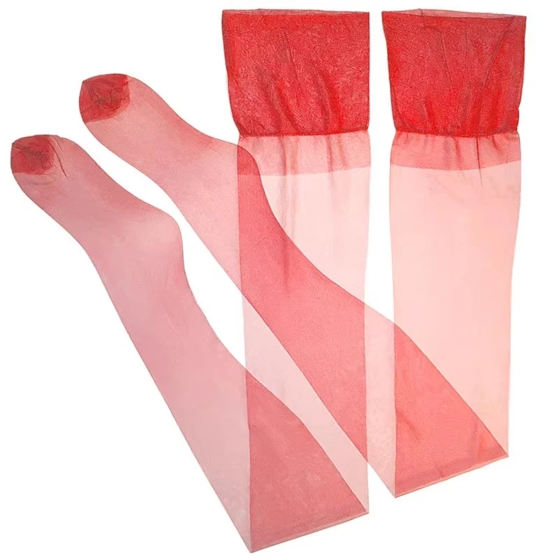 5D Foot Shape Thigh High Stockings Nylon Non-elastic Transparent Medias De Mujer Ultra Thin Over Knee Long Stockings For Garters