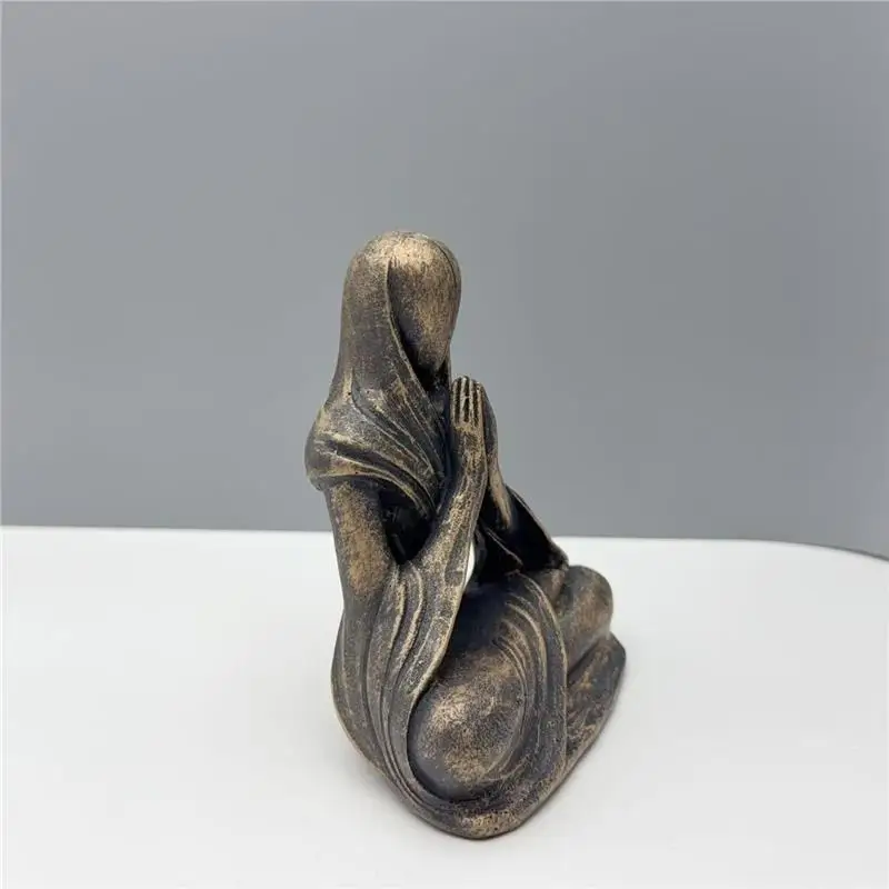 تمثال فضائي إبداعي من الراتنج للتأمل، زخارف تزيينية، أعمال فنية، ديكورات طاولات، هدايا تأمل زن عبر الحدود