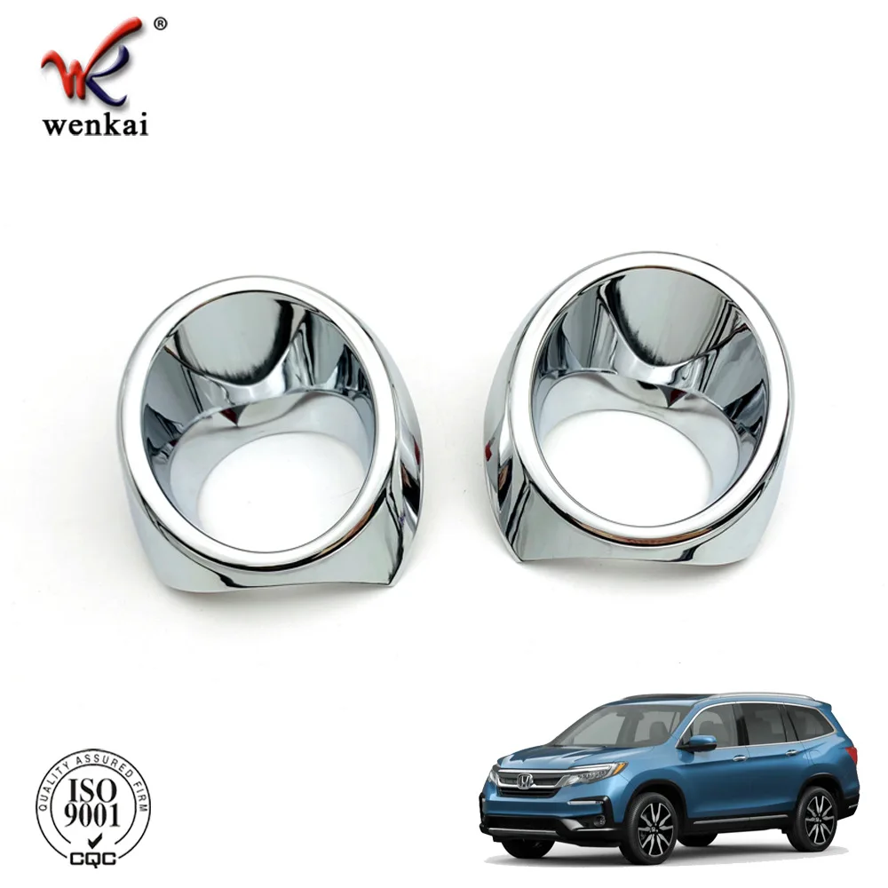 

For Honda Pilot 2019 2020 2021 2022 Chrome Car Front Foglights Lamp Cover Trim Head Fog Light Molding Trims Exterior Accessories