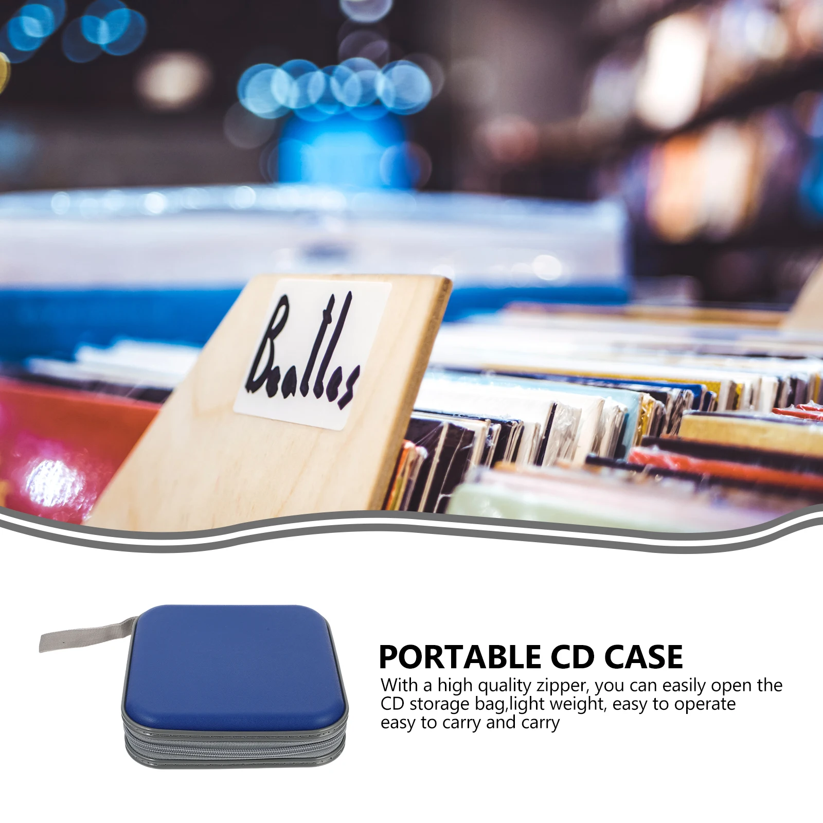 

1pc Capacity Cd Holder Case Large Disc Storage Bag Portable Dvd Organizer For Car Home Use Material