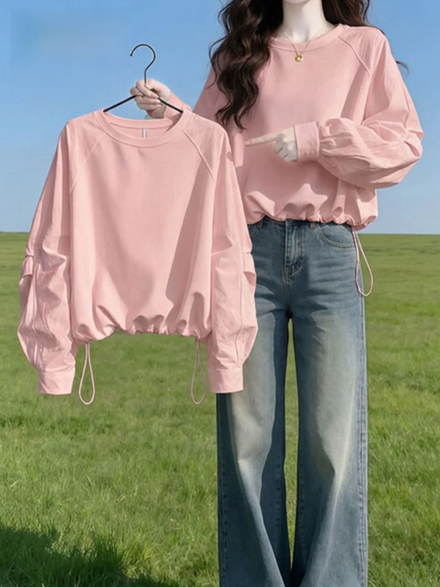Casual Fashion Long Sleeve round Neck Women's Sweatshirt T-Shirt Autumn New Style Korean Version TUCANO Woodpecker Design Top