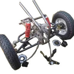 Xl Modified Tricycle Accessories Go-Kart Front Head Suspension Steering System 4.00-10 Tire