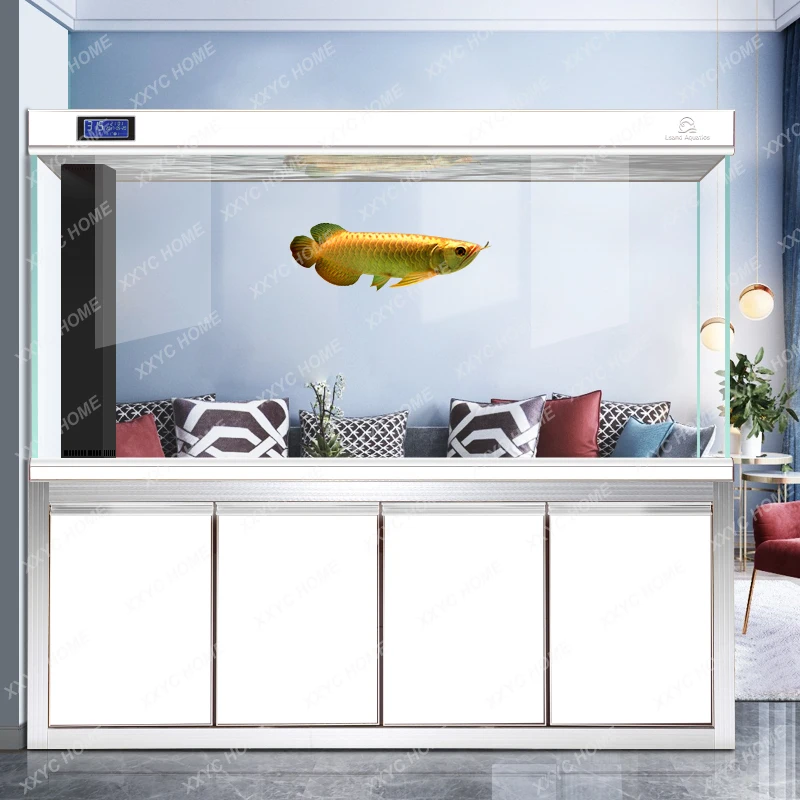 Fish Tank Living Room Aquarium Household Change Water Ecological Lazy Super White Glass Bottom Filter Dragon Fish Tank