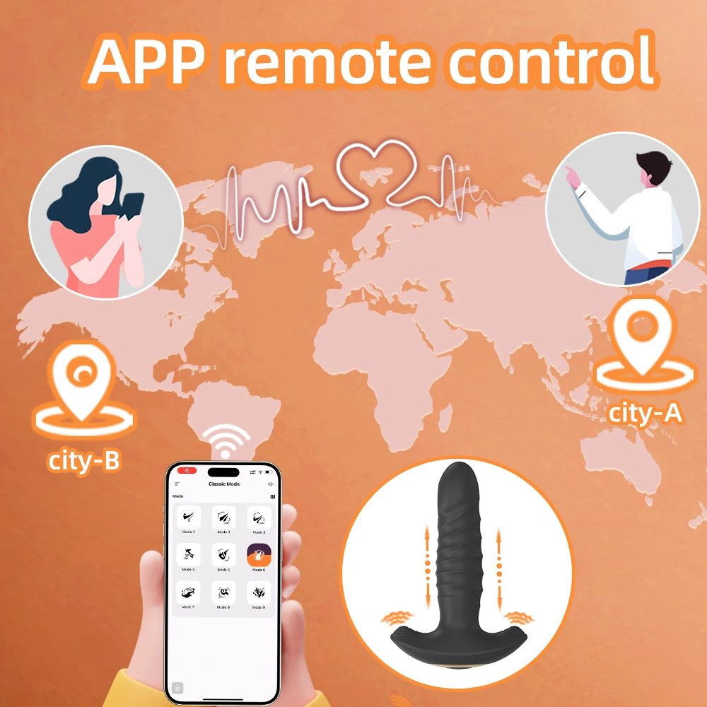 ألعاب الجنس الكبار Thrusting الشرج هزاز النساء اللاسلكية بعقب المكونات للرجال جهاز تدليك للبروستاتا الحمار الشرج دسار بوتيسد السلع الكبار