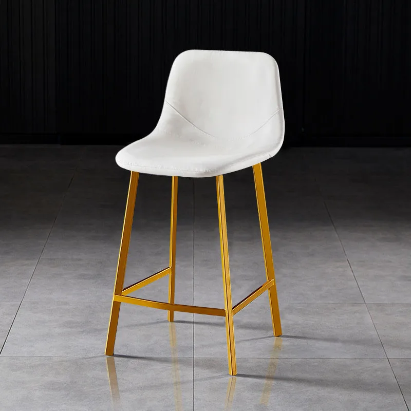 Custom Backrest Bar Chair, Leisure High Stool, Mobiliário do Hotel, Restaurante Barstool, Cadeiras de Bar, Luz e Luxo, MC, 65 cm, 75cm