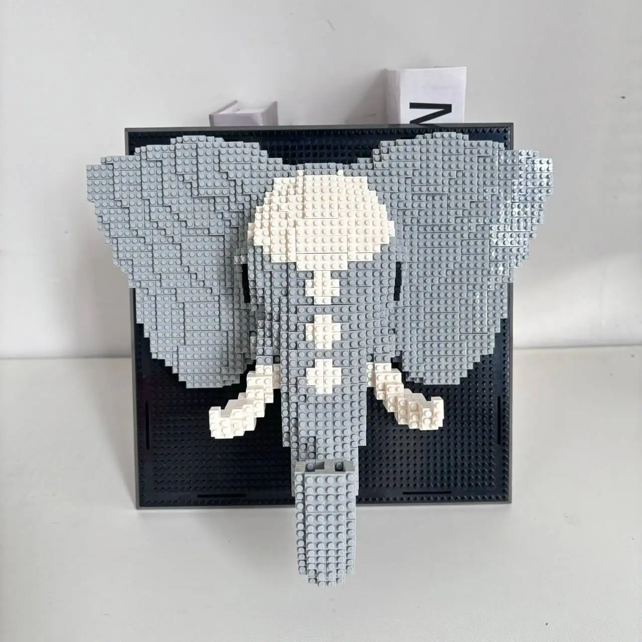 3D DIY Building Blocks Loong Dragon Elephant Horse Tiger Deer Elk Monster Animal Head Wall Painting Mini Diamond Bricks Toy Gift