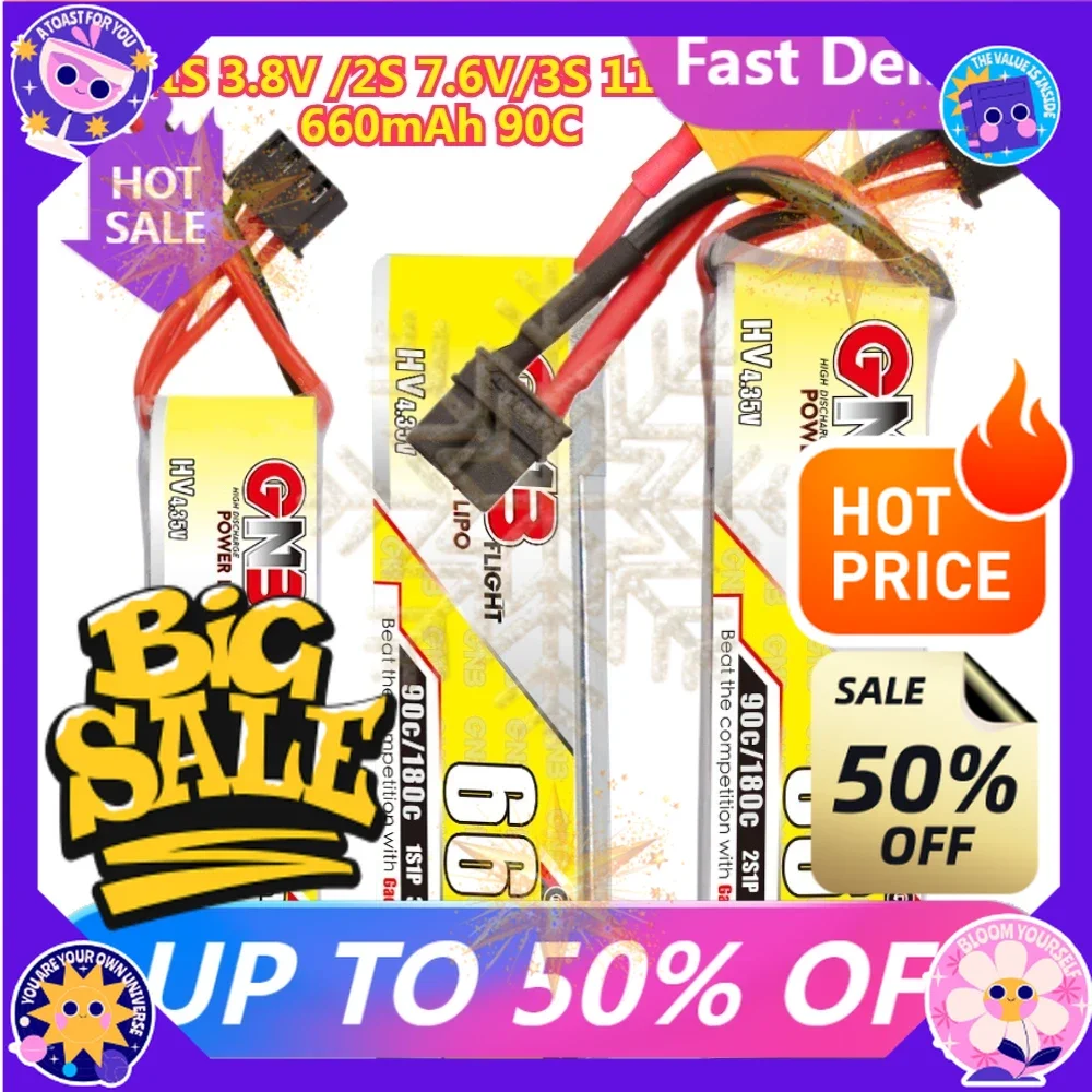 SWZY   660mAh 90C 1S 3.8V/2S 7.6V/3S 11.4V Lipo Battery with XT30 Plug for Aircraft Model Drone FPV Lithium BatteryFast Deli
