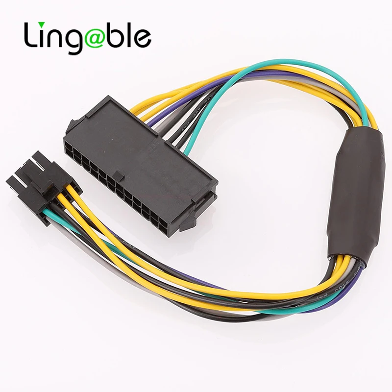 Lingable 24 Pin to 8P ATX PSU Power Adapter Cable for DELL Optiplex 3020 7020 9020 Precision T1700 Server Adapter Power Cabo