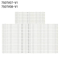 New 28PCS LED Backlight strip (5lamps +8lamps) 750TV07 V1 CX-75S01E02-2B753-0-E-59K-4638-T For Sony 75