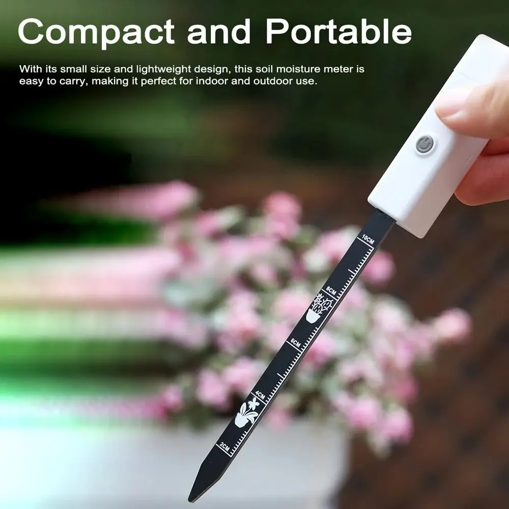 

Portable Sensitive Soil Moisture Tester Accurate Durable Plant Light Alarm Compact Lightweight Soil Hygrometer Moisture Meter