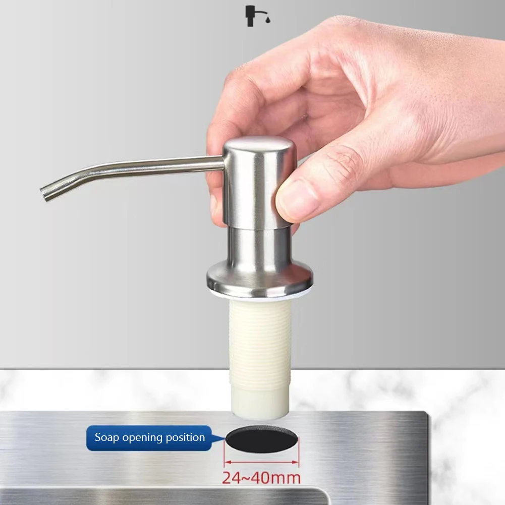 Kit de tubo de extensión de dispensador de líquido, bombas de detergente de loción de acero inoxidable, tubo de extensión, rotación de 360 grados para el hogar y la cocina