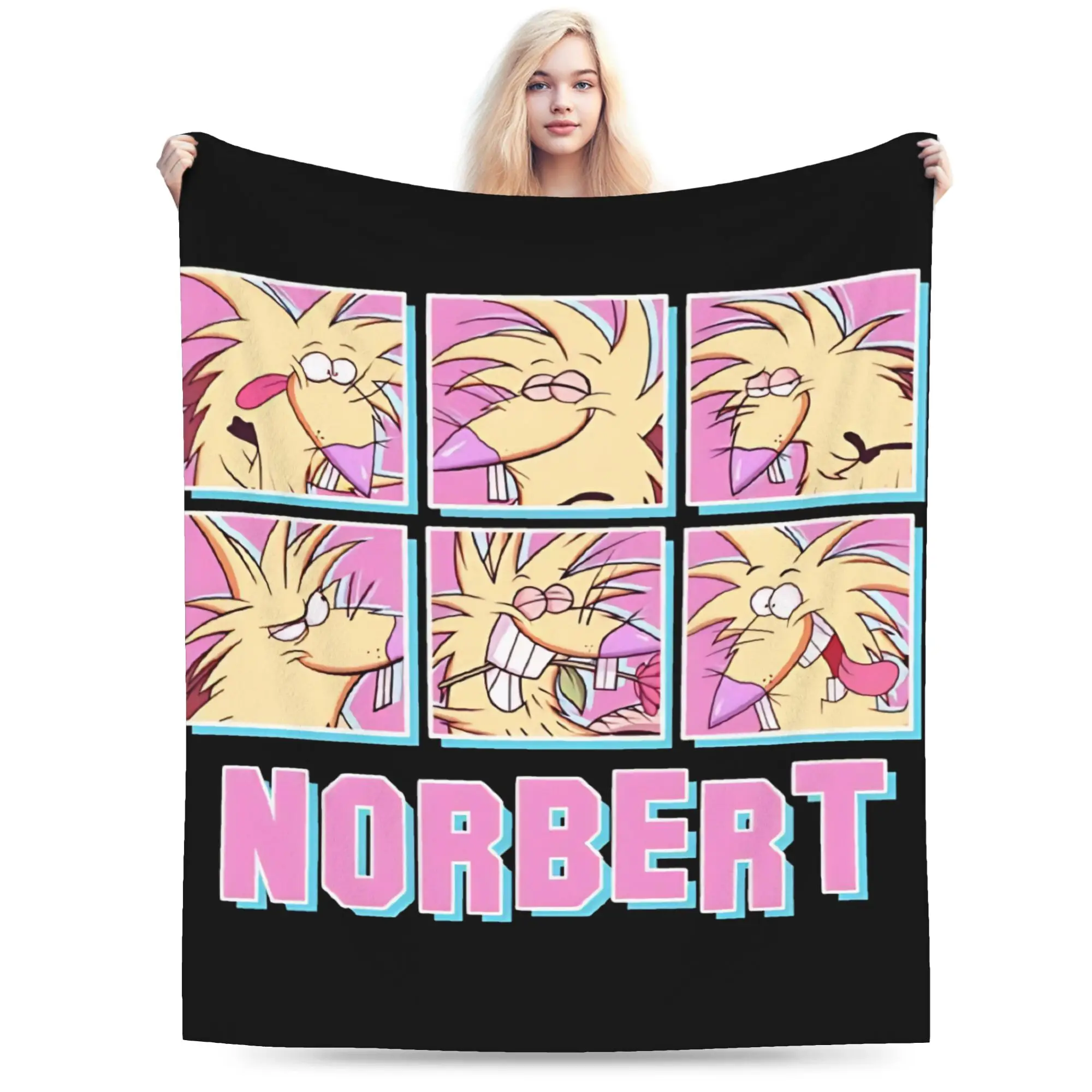 Y2K Angry Beavers Daggett & Norbert Feverish  Blankets Super Soft Flannel  Relax Throw Blanket Machine Washable