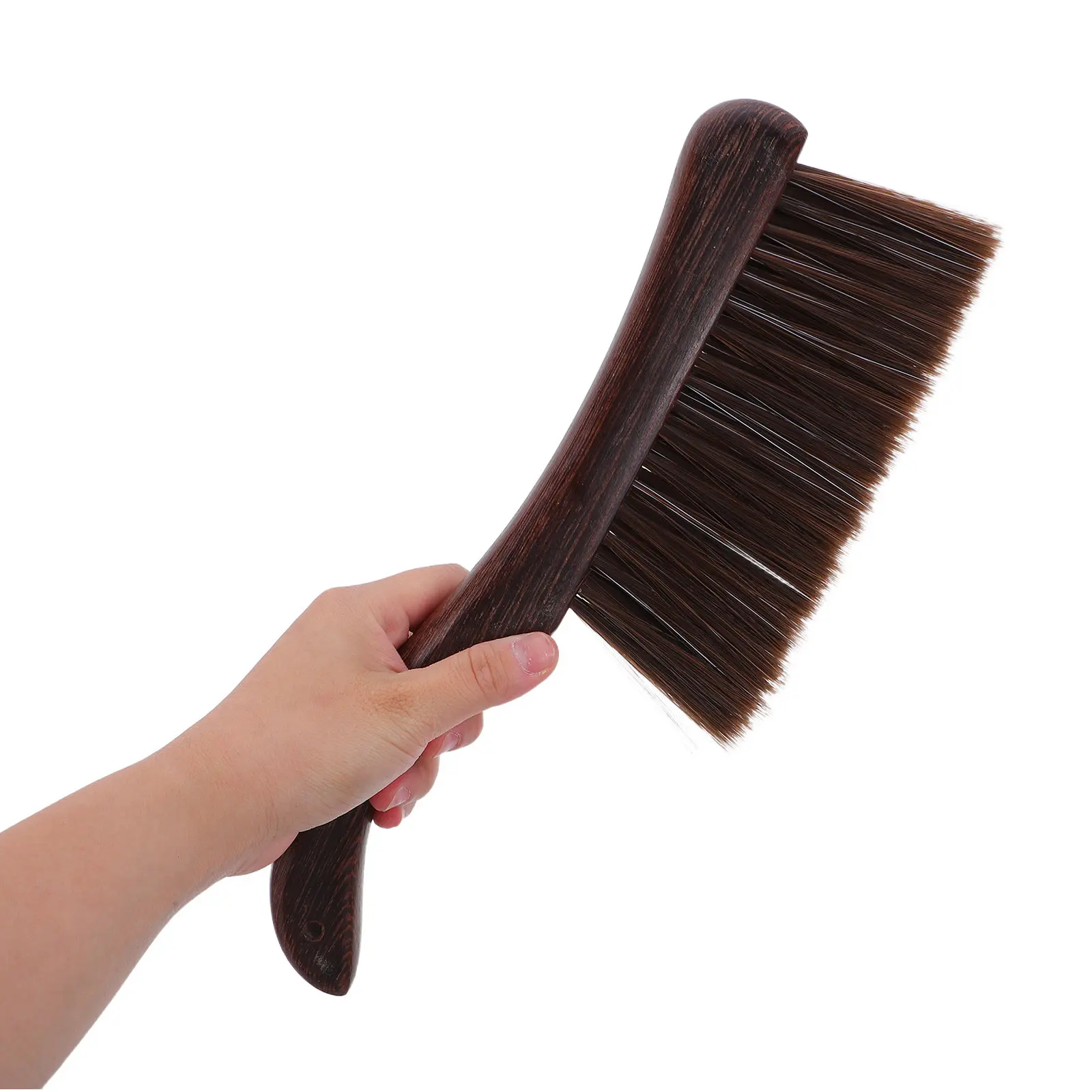 2Pcs Fireplace Hand Broom Set Deep Crevice Soot Brush Ergonomic Wooden Handle for Hearth Ash Cleaning Wood Stove Fire Pit