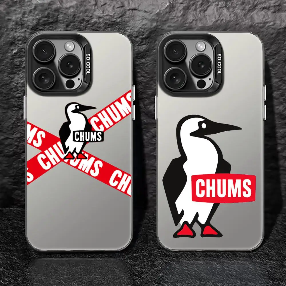 Clothing Brand fashion C-Chums Phone Case black IMD Colorful Phone CaseSilver Suitable for iPhone 16 15 14 13 12 11 XS Pro Max