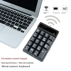2.4G Wireless Usb Number Bluetooth Keyboard with Digital Display Rechargeable Mini 19 Keys Numeric Smart Keypad Office Supplies