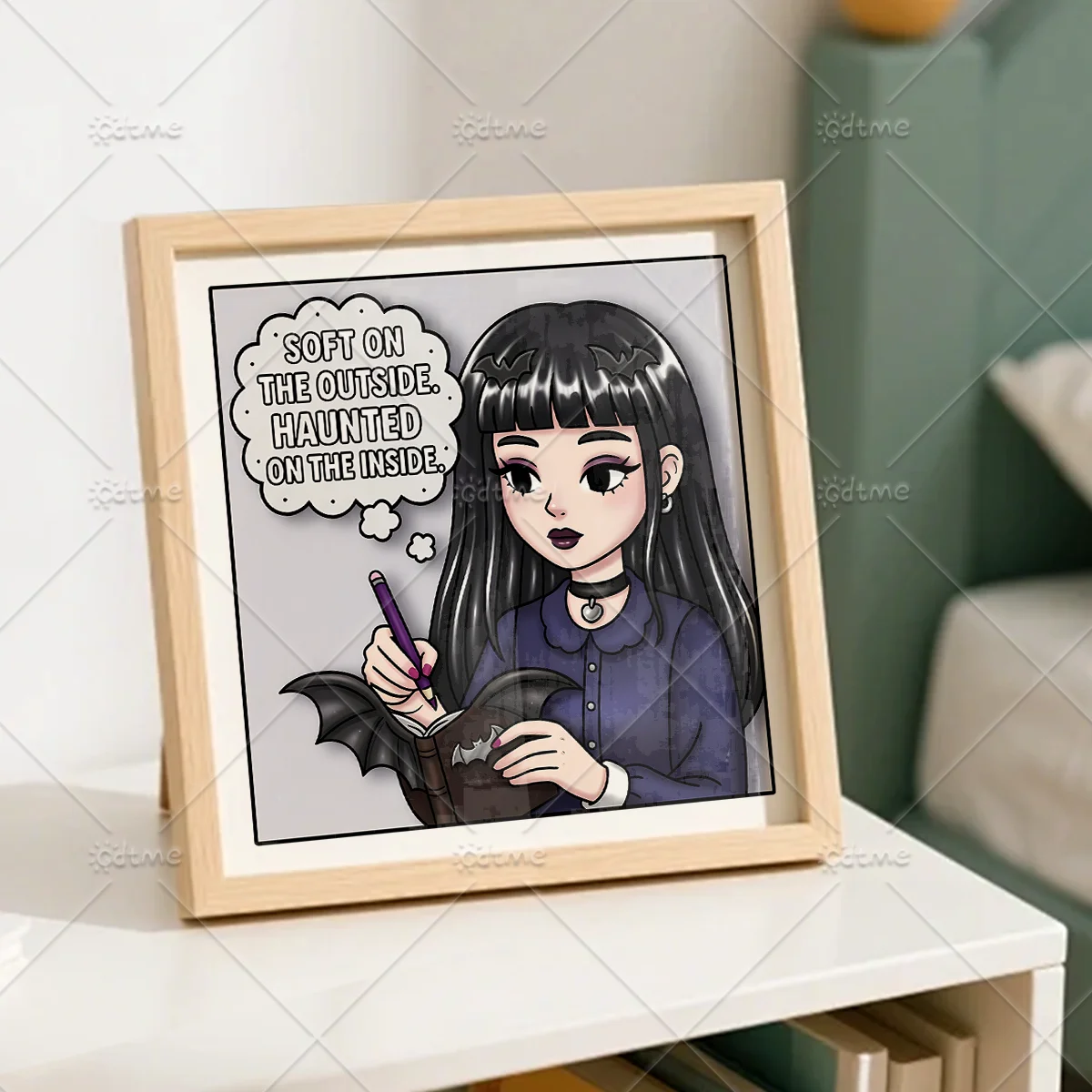PASTEL GOTH SLEEPOVER SPOOKY Malbuch für Erwachsene mit niedlichen, gemütlichen täglichen Aktivitäten zur Entspannung (Cozy Spaces Coloring) – Detail 5